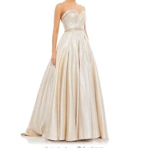 Mac Duggal Oyster Mac Duggal Long Strapless Sweetheart Prom Ball Gown 6